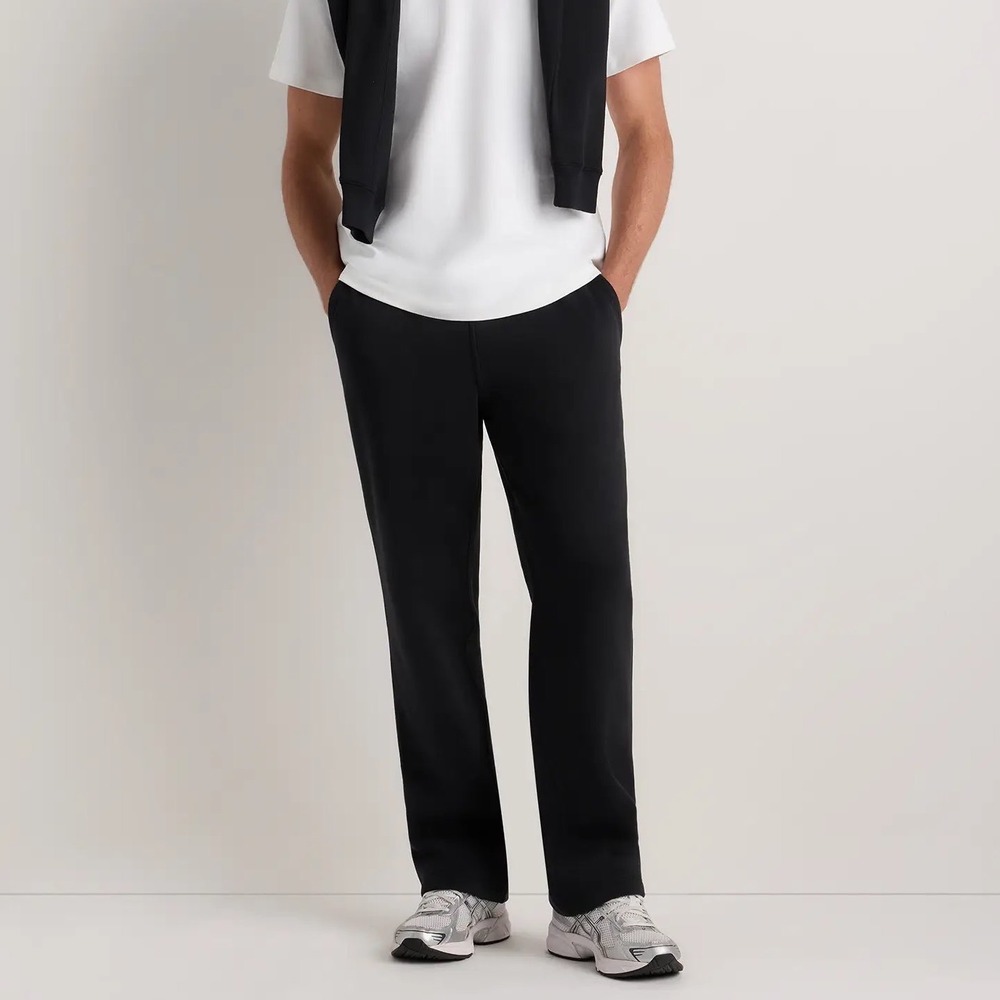 NWT Quince Organic Everyday Fleece Straight Leg Sweatpants Black - Large
